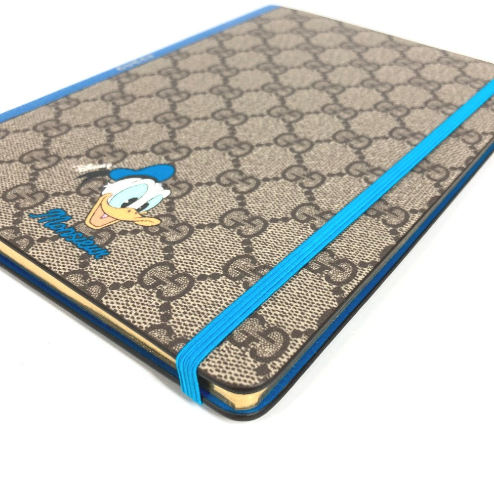 GUCCI Disney collaboration Donald Duck notebook, GG Supreme canvas, unisex, blue
