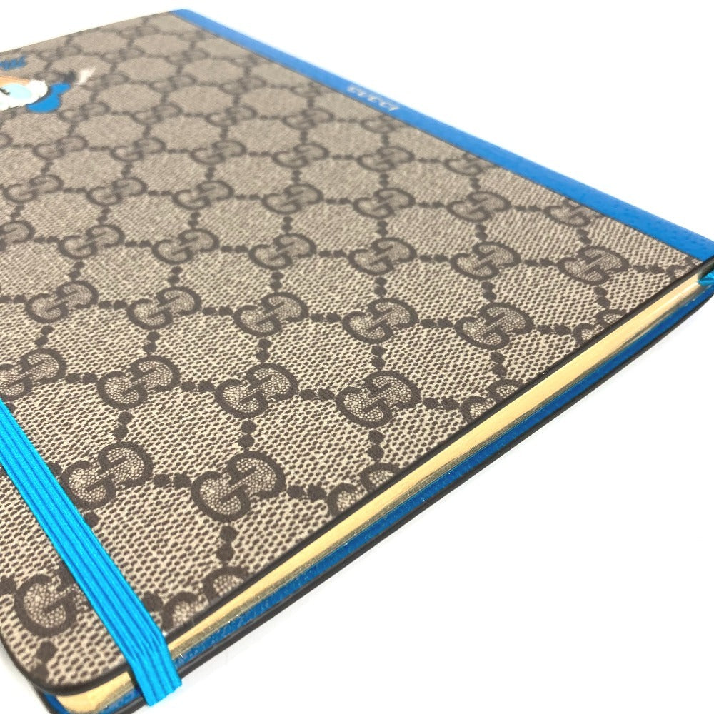 GUCCI Disney collaboration Donald Duck notebook, GG Supreme canvas, unisex, blue