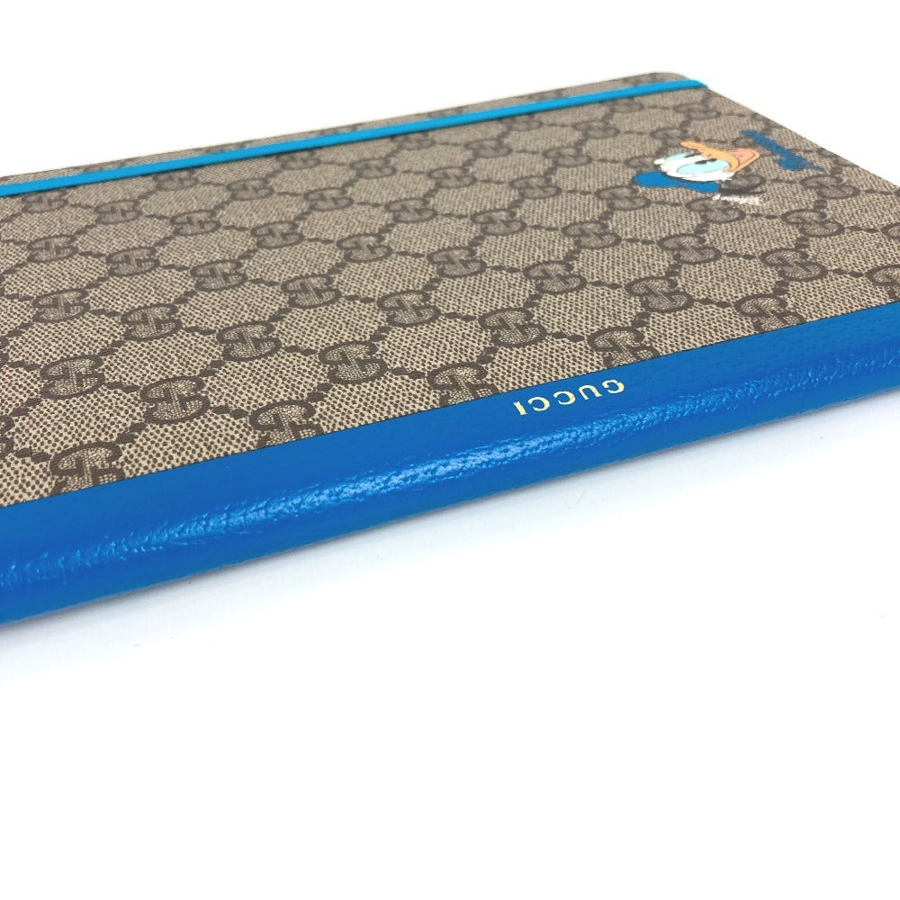 GUCCI Disney collaboration Donald Duck notebook, GG Supreme canvas, unisex, blue