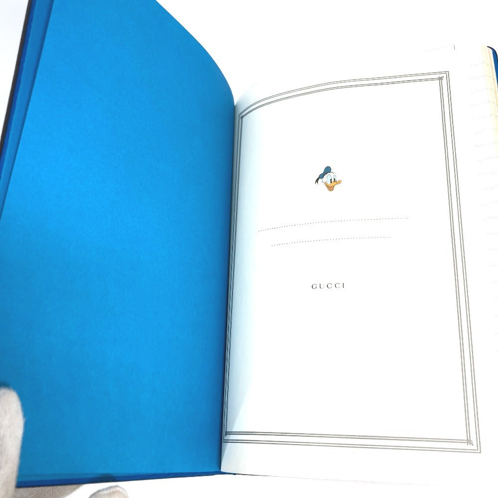 GUCCI Disney collaboration Donald Duck notebook, GG Supreme canvas, unisex, blue