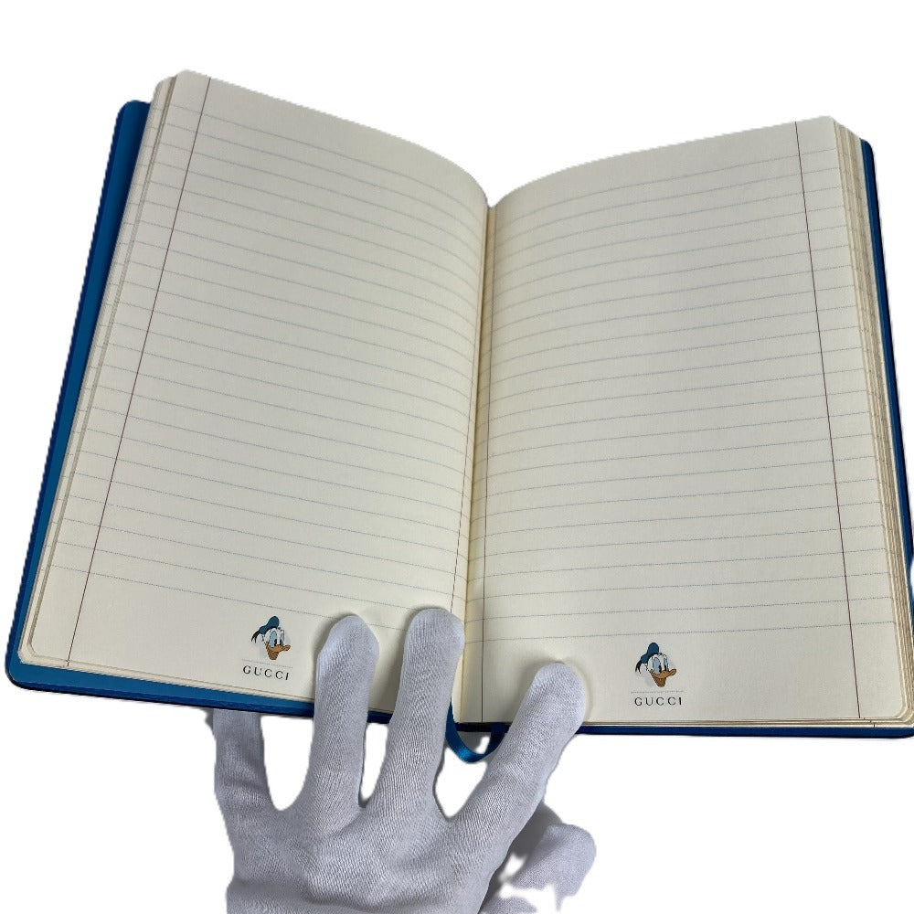 GUCCI Disney collaboration Donald Duck notebook, GG Supreme canvas, unisex, blue