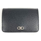 Salvatore Ferragamo logo Gancini wallet, coin purse, unisex leather, black