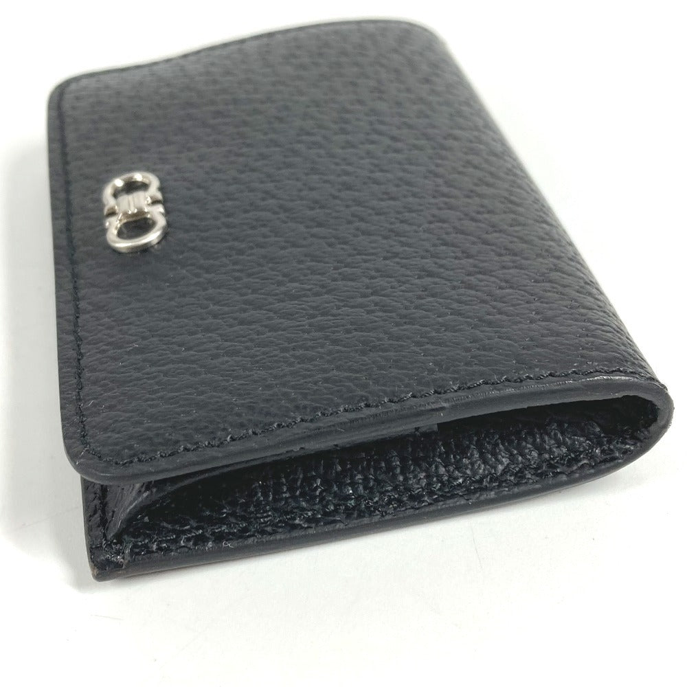 Salvatore Ferragamo logo Gancini wallet, coin purse, unisex leather, black
