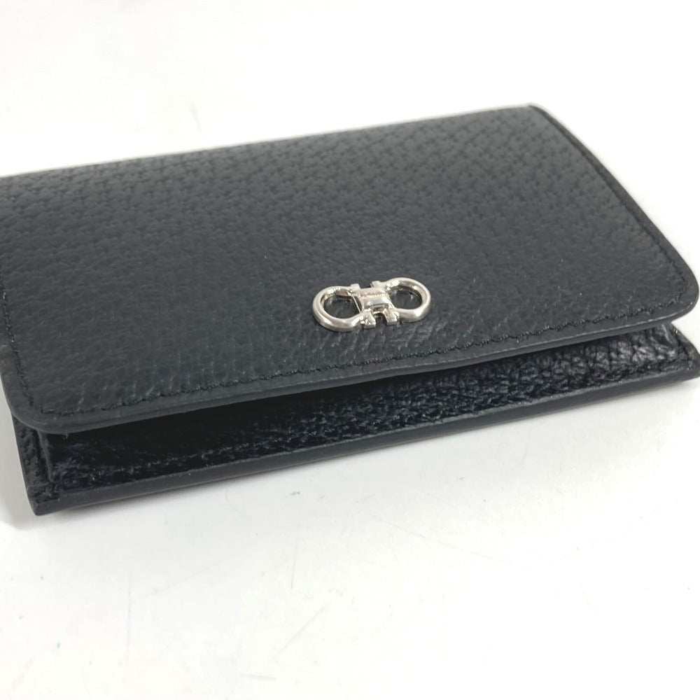 Salvatore Ferragamo logo Gancini wallet, coin purse, unisex leather, black