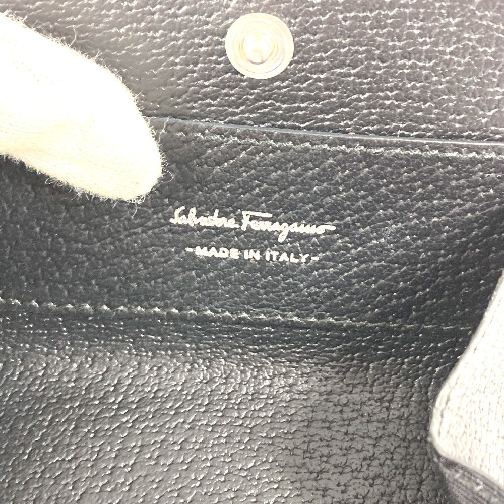 Salvatore Ferragamo logo Gancini wallet, coin purse, unisex leather, black