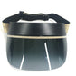 JIMMY CHOO Logo Glitter Hat/Sun Visor, Plastic, Women's, Gold