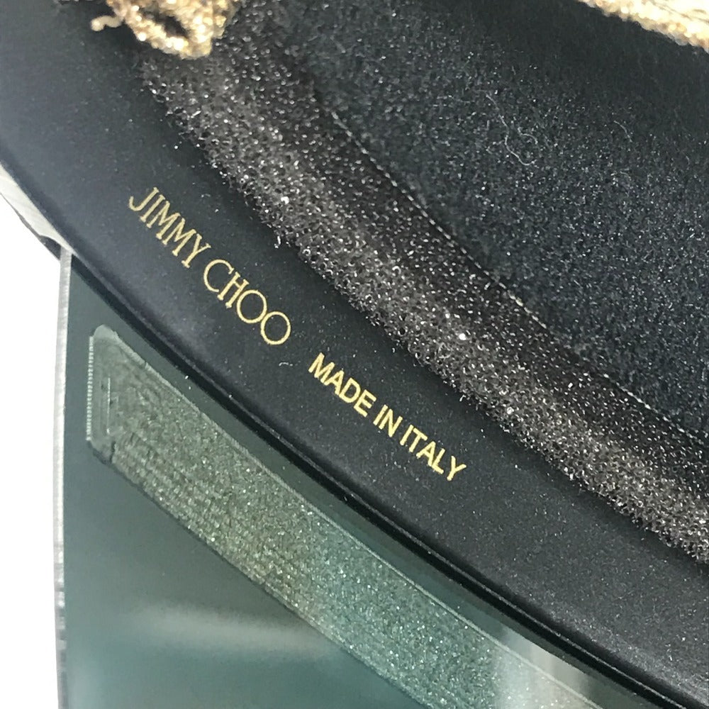 JIMMY CHOO Logo Glitter Hat/Sun Visor, Plastic, Women's, Gold