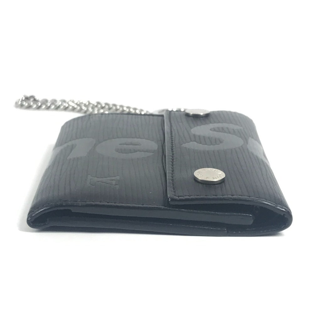 LOUIS VUITTON M67711 Epi Leather Supreme Collaboration Chain Wallet CH.CP WALLET Tri-fold Wallet in Epi Leather, Unisex, Noir Black