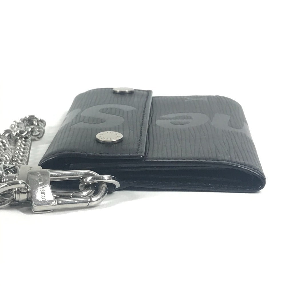 LOUIS VUITTON M67711 Epi Leather Supreme Collaboration Chain Wallet CH.CP WALLET Tri-fold Wallet in Epi Leather, Unisex, Noir Black