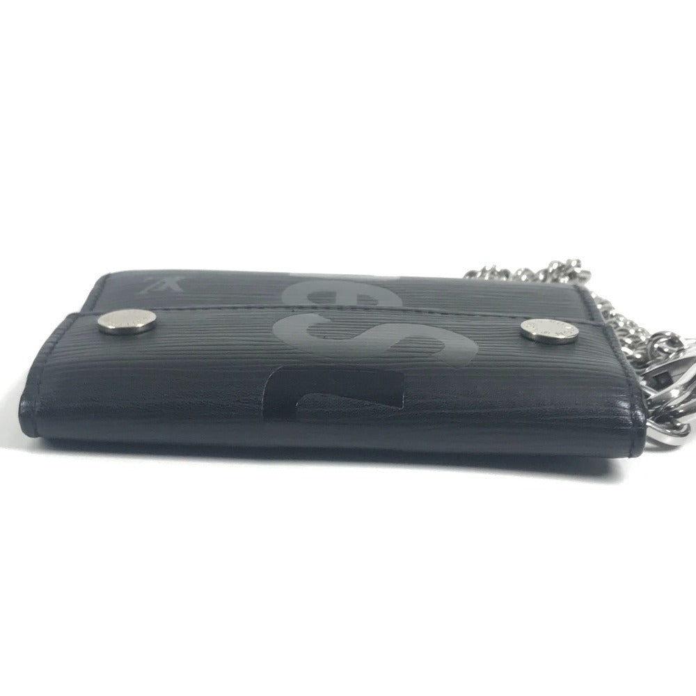 LOUIS VUITTON M67711 Epi Leather Supreme Collaboration Chain Wallet CH.CP WALLET Tri-fold Wallet in Epi Leather, Unisex, Noir Black
