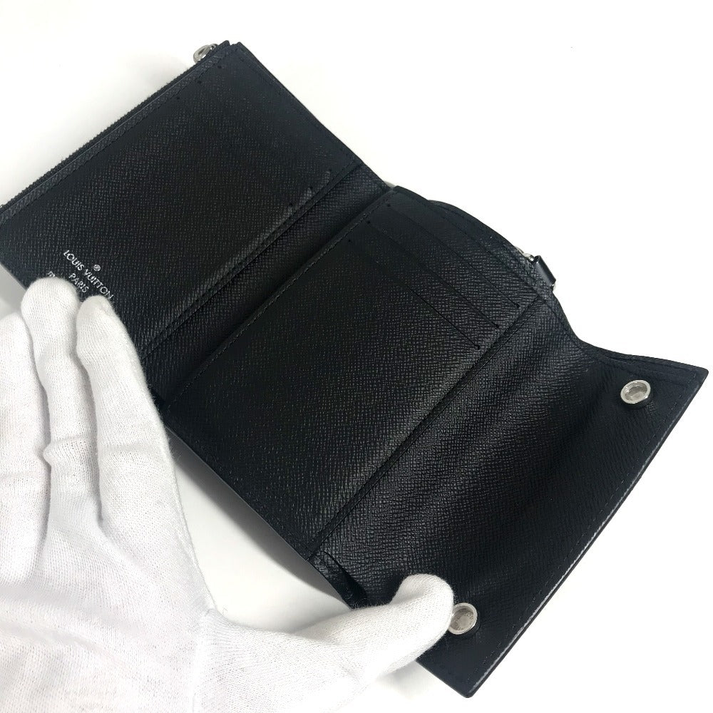 LOUIS VUITTON M67711 Epi Leather Supreme Collaboration Chain Wallet CH.CP WALLET Tri-fold Wallet in Epi Leather, Unisex, Noir Black