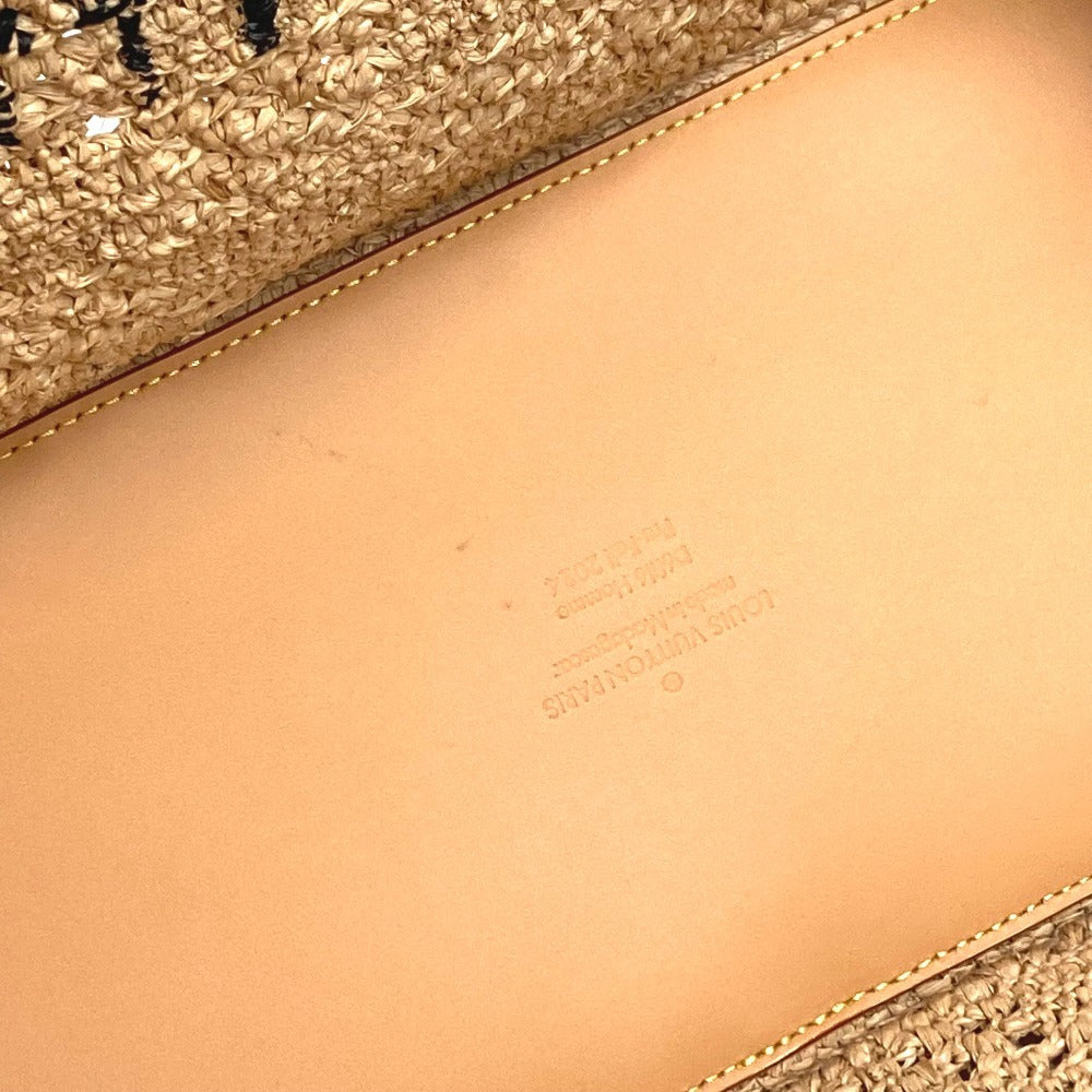 LOUIS VUITTON M25008 ダミエラフィア ポーチ付き サマーショッパー･トート MM ハンドバッグ カバン 肩掛け トートバッグ ショルダーバッグ ラフィア ユニセックス ナチュラル ベージュ ベージュ