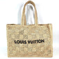 LOUIS VUITTON M25008 ダミエラフィア ポーチ付き サマーショッパー･トート MM ハンドバッグ カバン 肩掛け トートバッグ ショルダーバッグ ラフィア ユニセックス ナチュラル ベージュ ベージュ