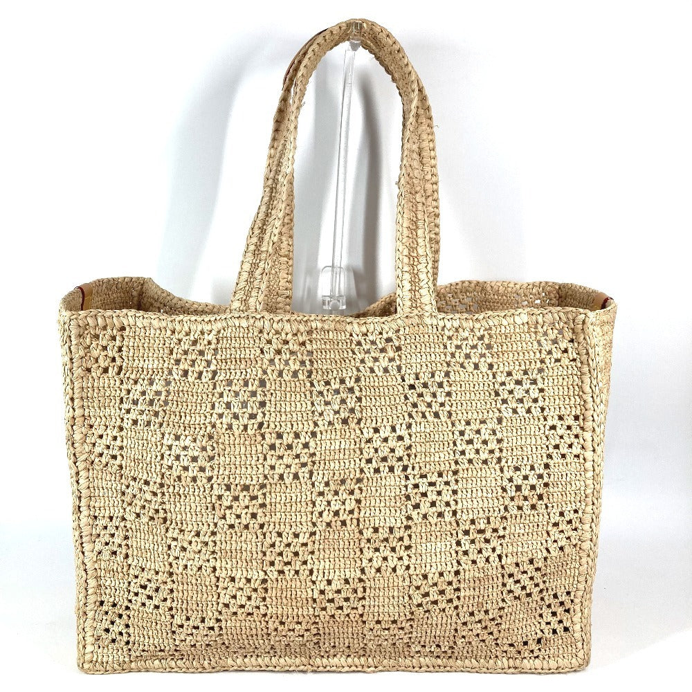 LOUIS VUITTON M25008 ダミエラフィア ポーチ付き サマーショッパー･トート MM ハンドバッグ カバン 肩掛け トートバッグ ショルダーバッグ ラフィア ユニセックス ナチュラル ベージュ ベージュ