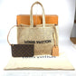 LOUIS VUITTON M25008 ダミエラフィア ポーチ付き サマーショッパー･トート MM ハンドバッグ カバン 肩掛け トートバッグ ショルダーバッグ ラフィア ユニセックス ナチュラル ベージュ ベージュ