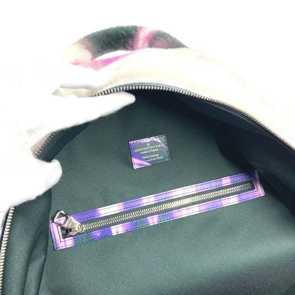 LOUIS VUITTON M20910 ヴァージルアブロー エスプリ バックパック マルチポケット カバン バッグ リュックサック ファー ユニセックス パープル