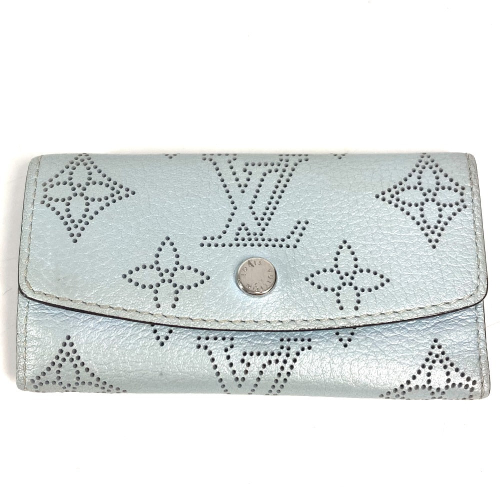 LOUIS VUITTON M81236 モノグラムマヒナ ミュルティクレ4 4連 キーケース 4P 鍵 キーケース モノグラムマヒナレザー ユニセックス ブルーヌアージュ ブルー