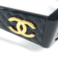 CHANEL ヴィンテージ CC ココマーク ロゴ マトラッセ キルティング めがね メガネ アイウェア 眼鏡 サングラス プラスチック ユニセックス ブラック