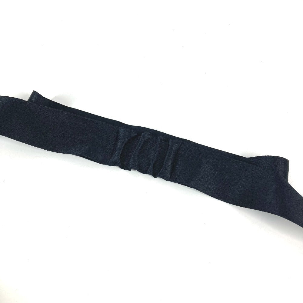 CHANEL Ribbon 18C CC Logo Coco Mark Headband Silk Hair Accessory Women's Black