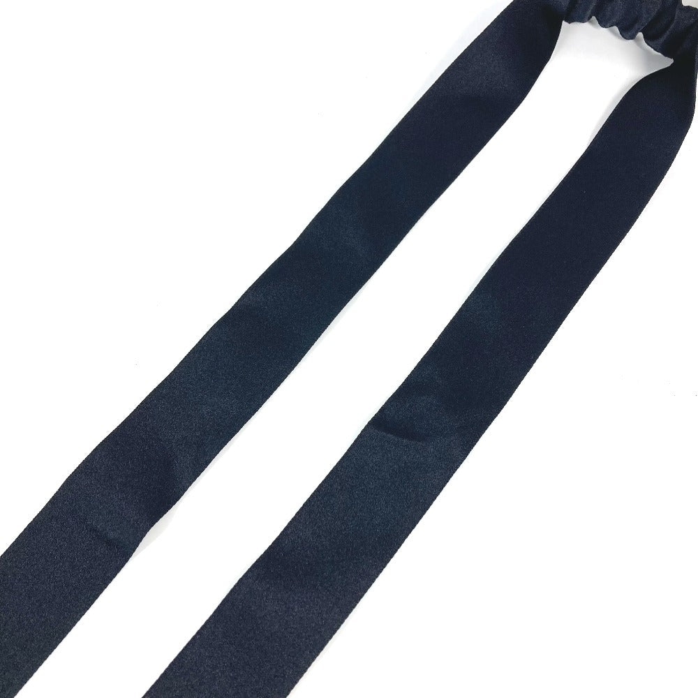 CHANEL Ribbon 18C CC Logo Coco Mark Headband Silk Hair Accessory Women's Black