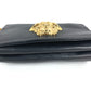 VERSACE Logo Medusa Large 3D Handbag Shoulder Flap Chain Bag Leather Women's Black