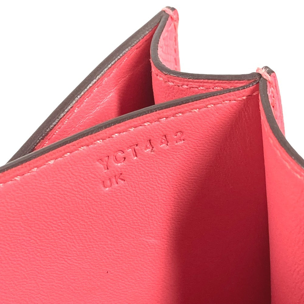 HERMES H Logo Constance 24 Flap Bag, Crossbody Pochette, Shoulder Bag, Epson, Women's, Rose Azalee, Pink