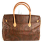 ETRO Flap Logo Paisley Print Tote Bag/Boston Bag/Handbag in Brown Leather, Unisex