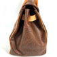 ETRO Flap Logo Paisley Print Tote Bag/Boston Bag/Handbag in Brown Leather, Unisex