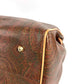 ETRO Flap Logo Paisley Print Tote Bag/Boston Bag/Handbag in Brown Leather, Unisex