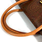 ETRO Flap Logo Paisley Print Tote Bag/Boston Bag/Handbag in Brown Leather, Unisex