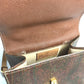 ETRO Logo Paisley Print Crossbody Pochette Flap Shoulder Bag in Brown Leather for Women