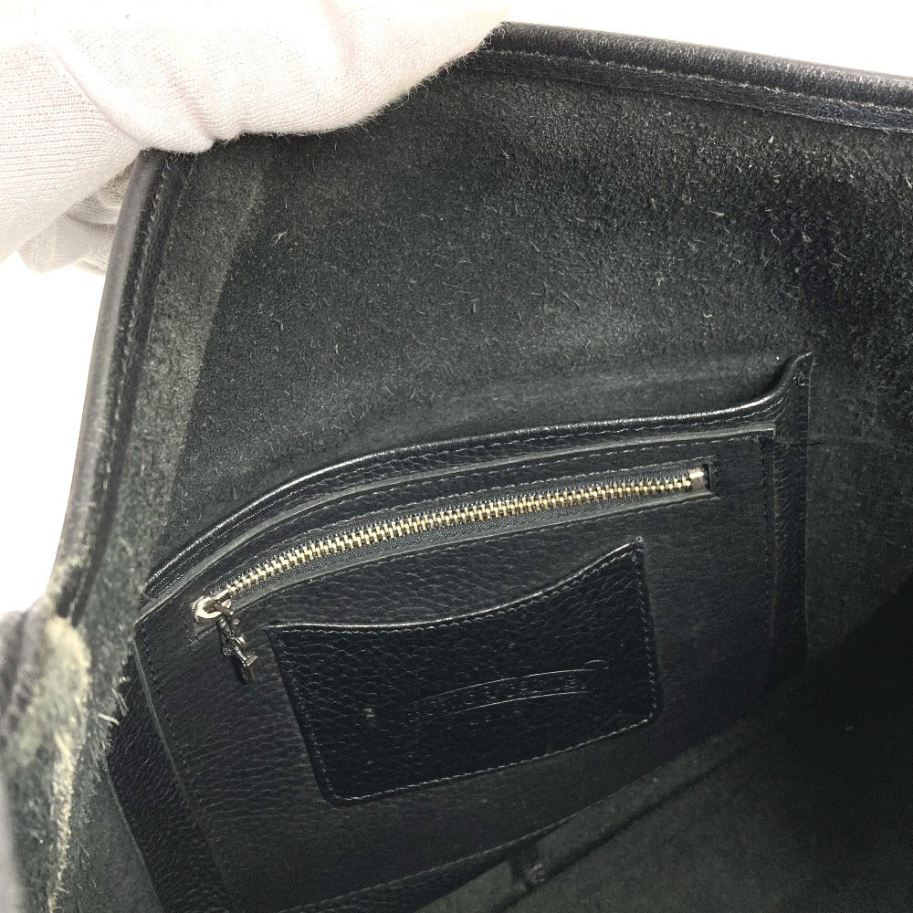 CHROME HEARTS BSフレア メールバッグ カバン フラップ 斜め掛け ショルダーバッグ レザー ユニセックス ブラック