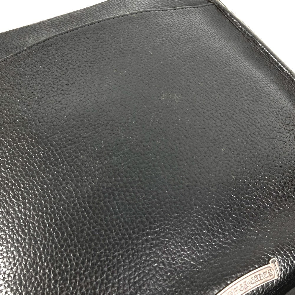 CHROME HEARTS BSフレア メールバッグ カバン フラップ 斜め掛け ショルダーバッグ レザー ユニセックス ブラック