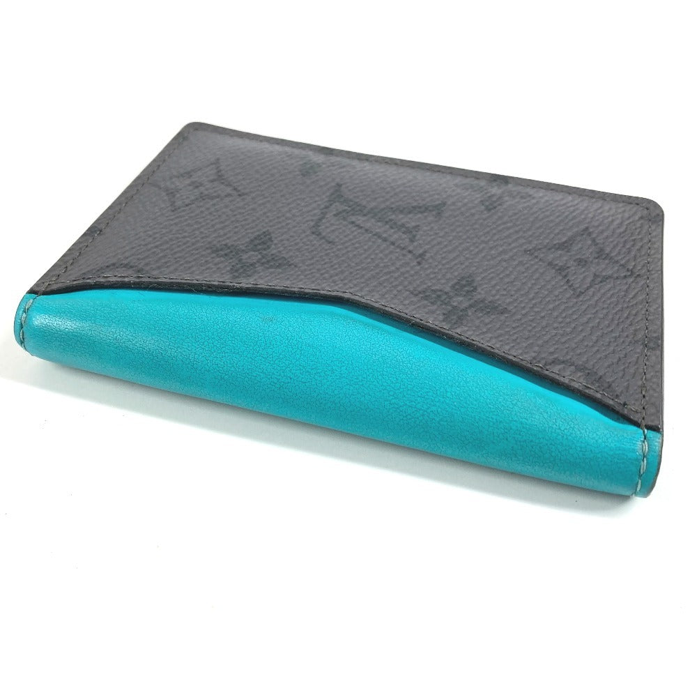 LOUIS VUITTON M11469 Monogram Eclipse Reverse Organizer de Poche Business Card Holder, Pass Case, Bifold Card Case, Monogram Eclipse Canvas, Unisex, Gray