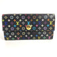 LOUIS VUITTON M60273 Monogram Multicolore Portefeuille Sarah Long Wallet with Flap, Monogram Multicolore Canvas, Unisex, Black