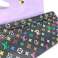 LOUIS VUITTON M60273 Monogram Multicolore Portefeuille Sarah Long Wallet with Flap, Monogram Multicolore Canvas, Unisex, Black