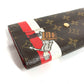LOUIS VUITTON M60034 Monogram Groom Portefeuille Sarah Long Wallet with Flap, Monogram Canvas, Unisex, Brown