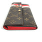 LOUIS VUITTON M60034 Monogram Groom Portefeuille Sarah Long Wallet with Flap, Monogram Canvas, Unisex, Brown