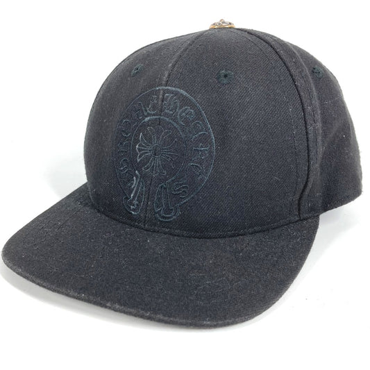 CHROME HEARTS ホースシュー ロゴ 帽子 キャップ帽 ベースボール キャップ ウール ユニセックス ブラック