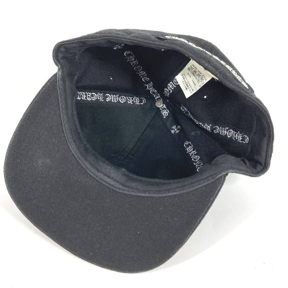 CHROME HEARTS Horseshoe Logo Hat, Wool Baseball Cap, Unisex, Black