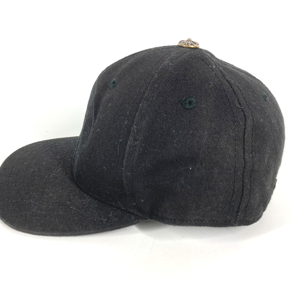 CHROME HEARTS Horseshoe Logo Hat, Wool Baseball Cap, Unisex, Black