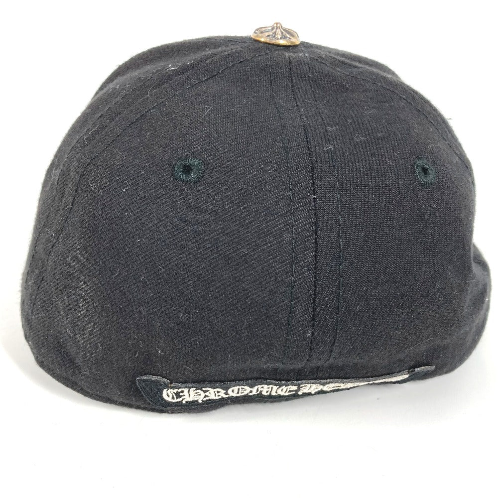 CHROME HEARTS Horseshoe Logo Hat, Wool Baseball Cap, Unisex, Black
