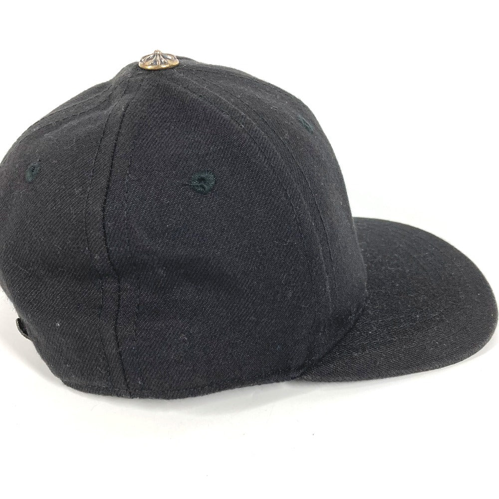 CHROME HEARTS Horseshoe Logo Hat, Wool Baseball Cap, Unisex, Black