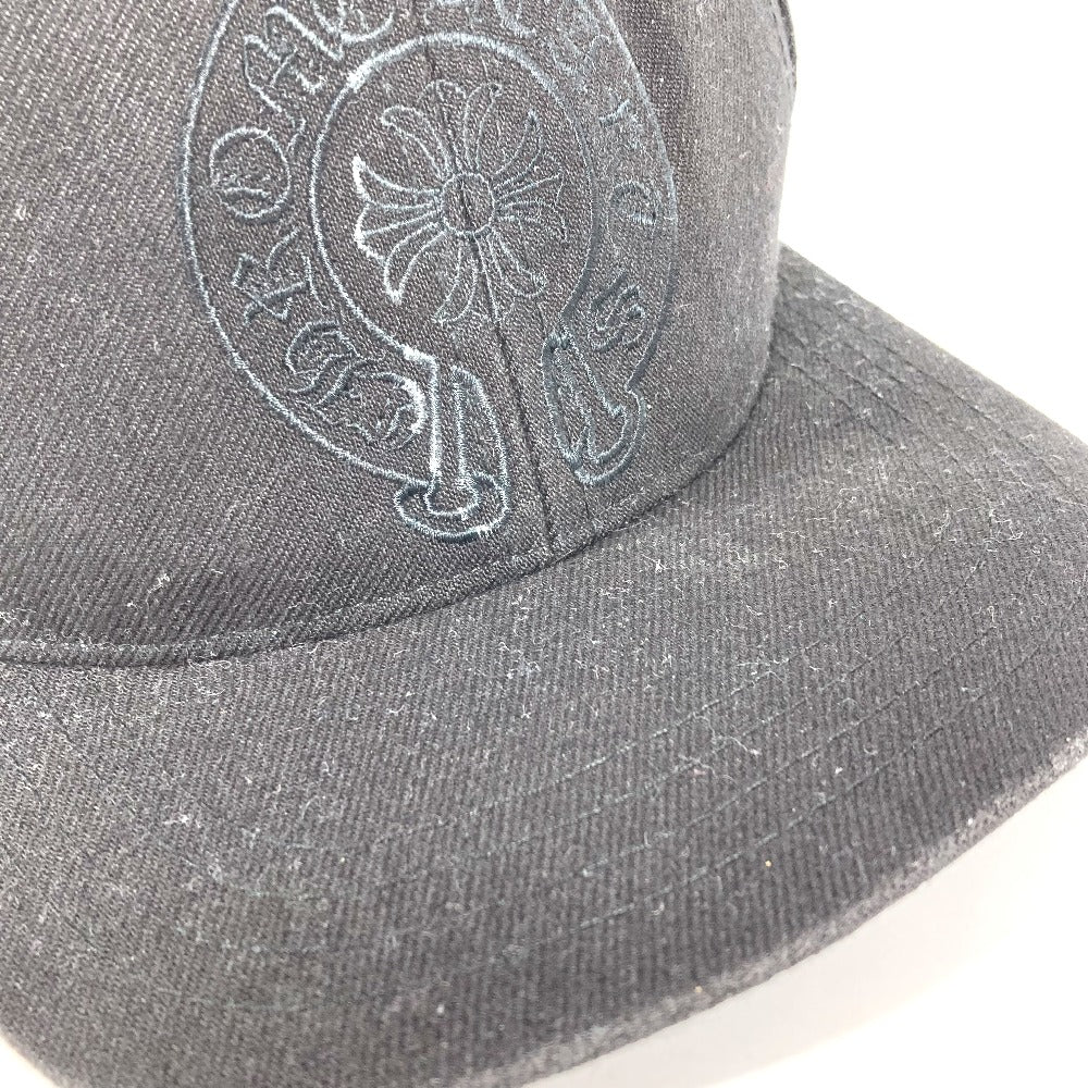 CHROME HEARTS Horseshoe Logo Hat, Wool Baseball Cap, Unisex, Black