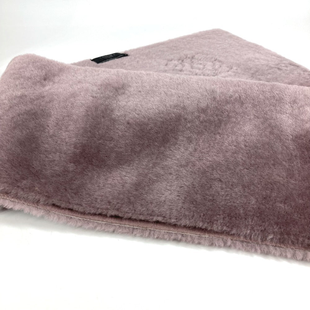 LOEWE Anagram Logo Accessory Fur Scarf Unisex Purple
