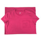 HERMES 刺繍入れ モザイク Hロゴ ポケット アパレル Tシャツワンピース ラウンドネック ワンピース コットン レディース ピンク