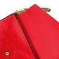 LOUIS VUITTON M61293 モノグラム ヴェルニ ポシェット フェリシー チェーンウォレット クラッチバッグ ショルダーバッグ モノグラムヴェルニキャンバス レディース レッド