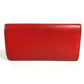 HERMES Passant Long Wallet with Coin Purse, Leather, Women's, Red