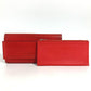 HERMES Passant Long Wallet with Coin Purse, Leather, Women's, Red
