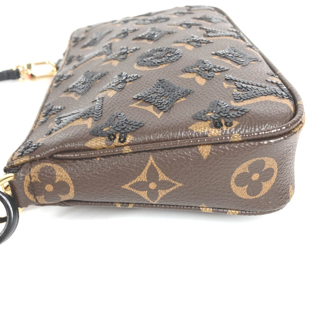 LOUIS VUITTON M26473 モノグラムスパンコール ポシェットアクセソワール カバン アクセサリーポーチ 肩掛け ショルダーバッグ モノグラムキャンバス レディース ブラウン